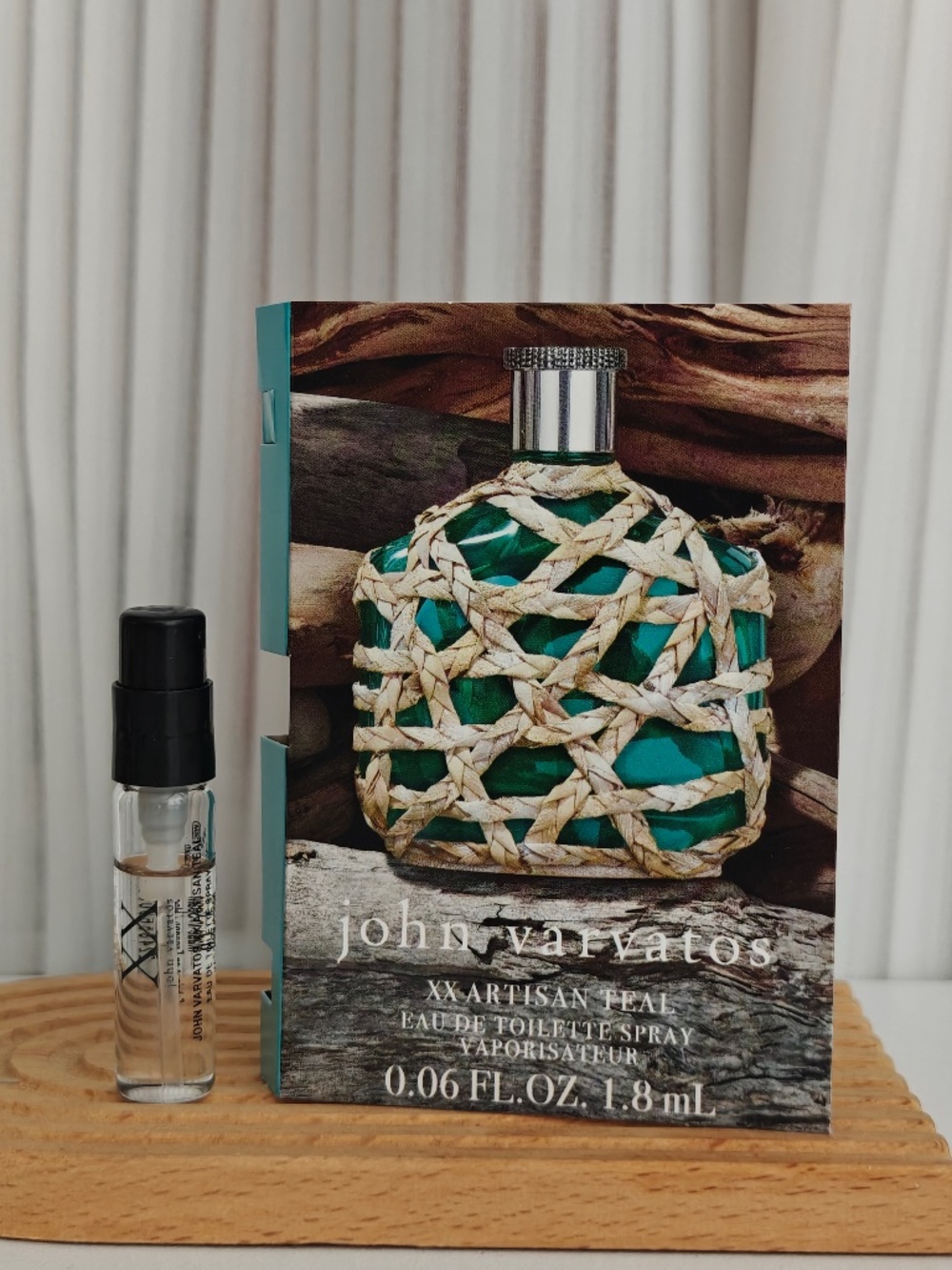 New John Varvatos XX Artisan Teal EDT Spray Sample 1.8 ml/ 0.06 oz